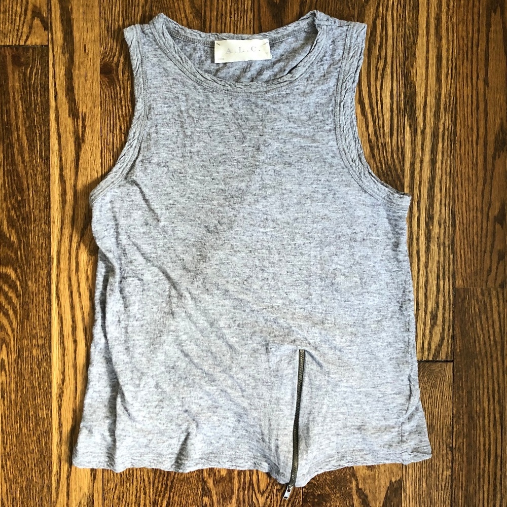 A.L.C. small gray zipper tank - SO soft!